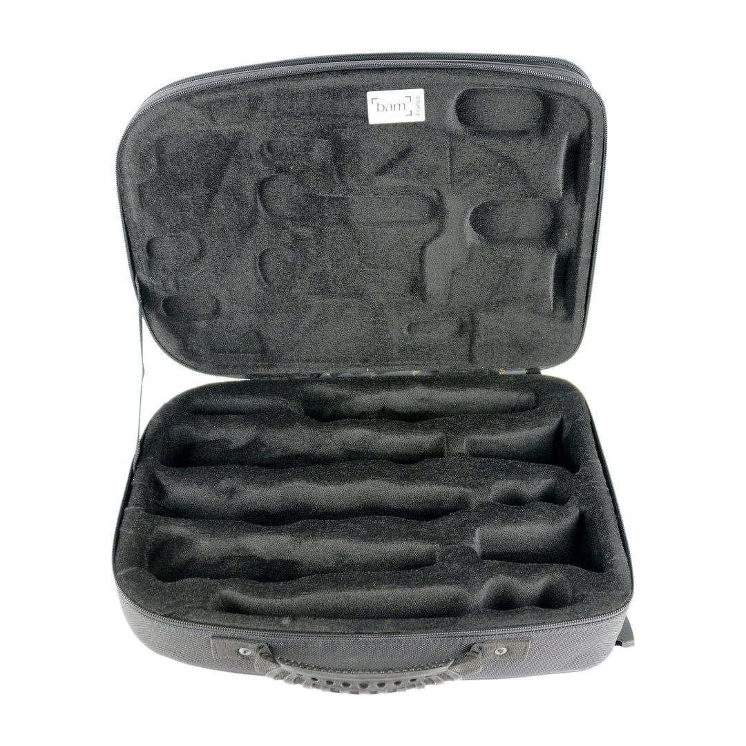 BAM NEW TREKKING Doppel-Klarinettenetui Bb/A, Silber Carbon, BAM-TREK3028SSC