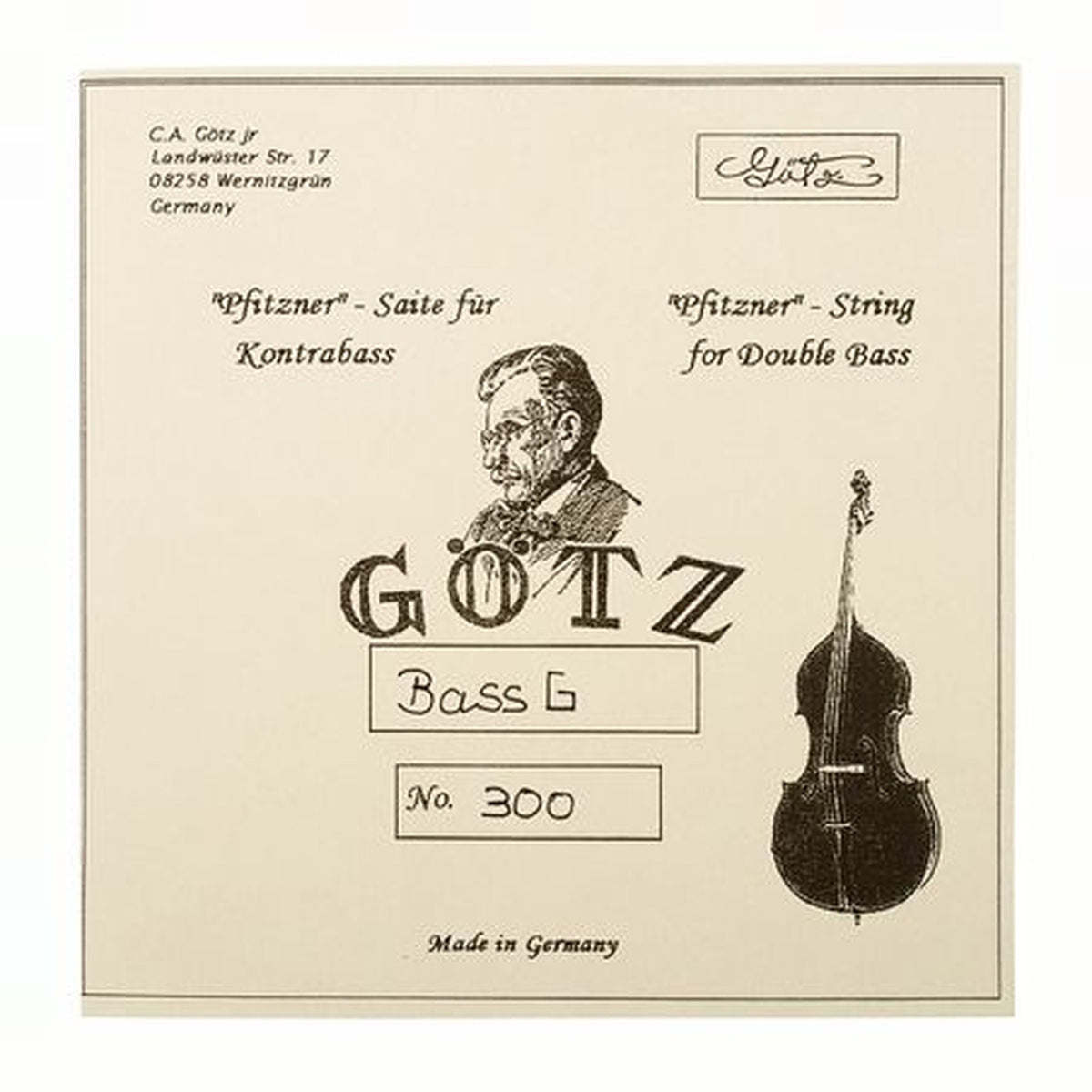 Bass-Saite Pfitzner G 300, Darm, G300-Pfitzner