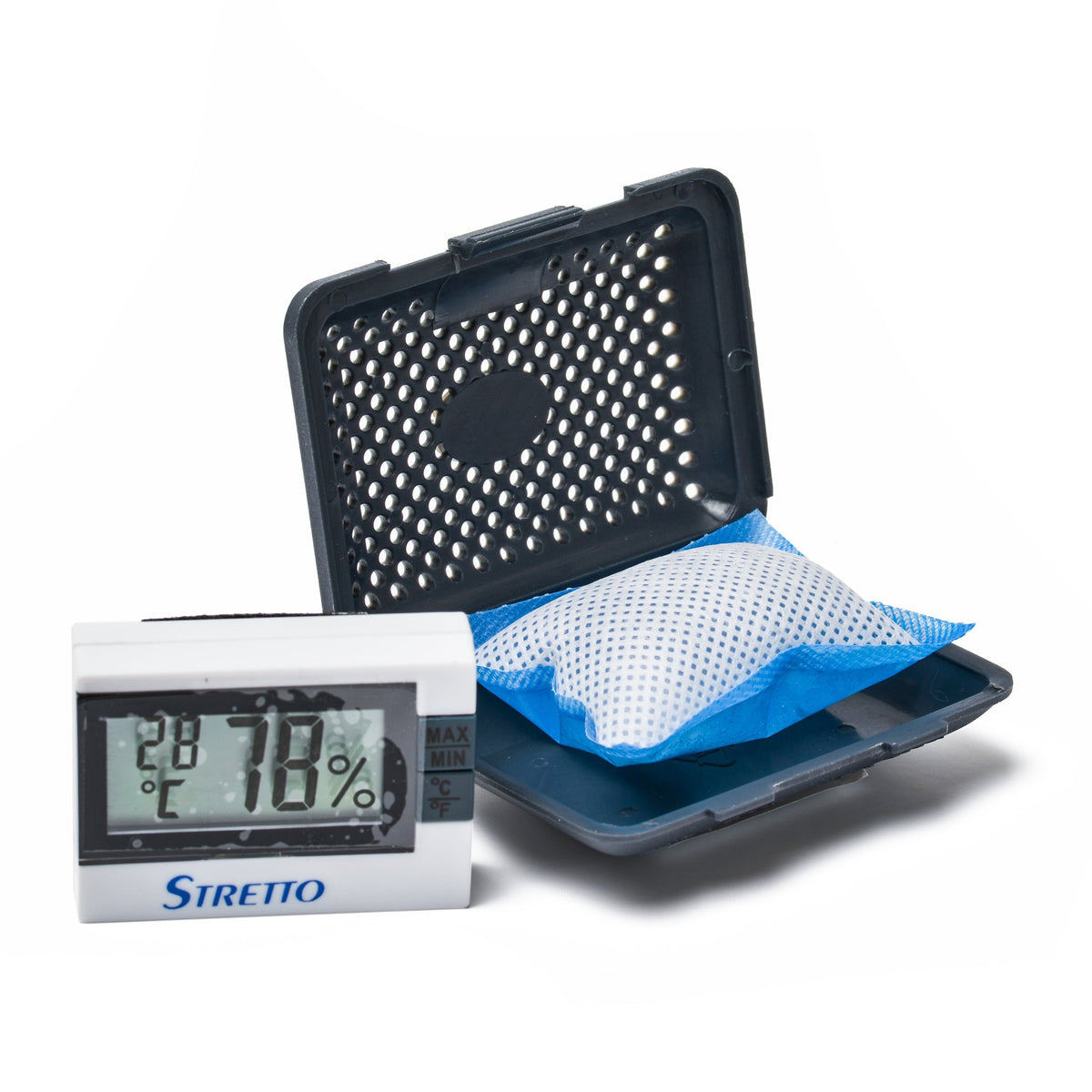 STRETTO Befeuchter & Hygrometer für Violine und Viola, STR-1020