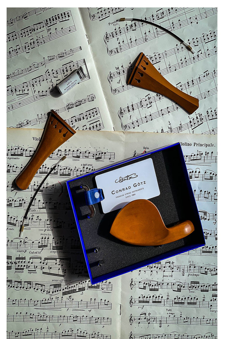 Saitenhalter Violine Buchsbaum, englisches Modell, ZA-5293-112 / ZA-5293-115