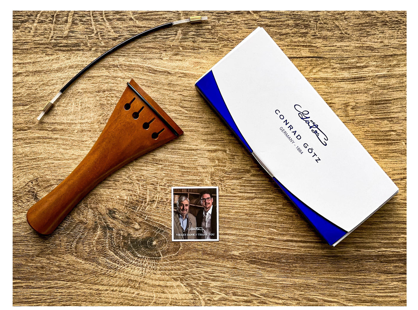 Tailpiece Violin Boxwood, French Model,  ZA-328B-112/115