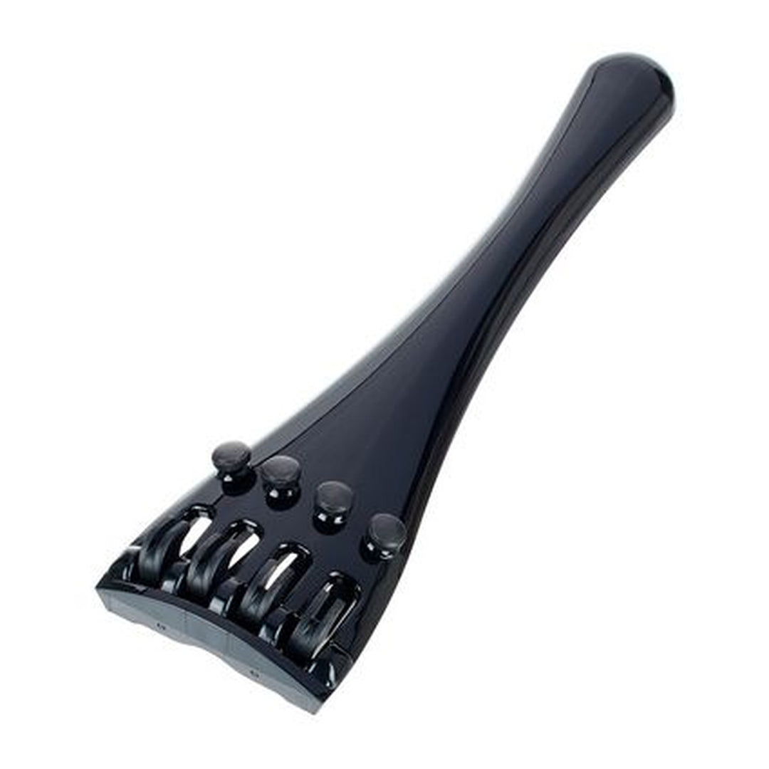 Tailpiece English Model for Cello, Ebony, Black Saddle, ZA-C357E