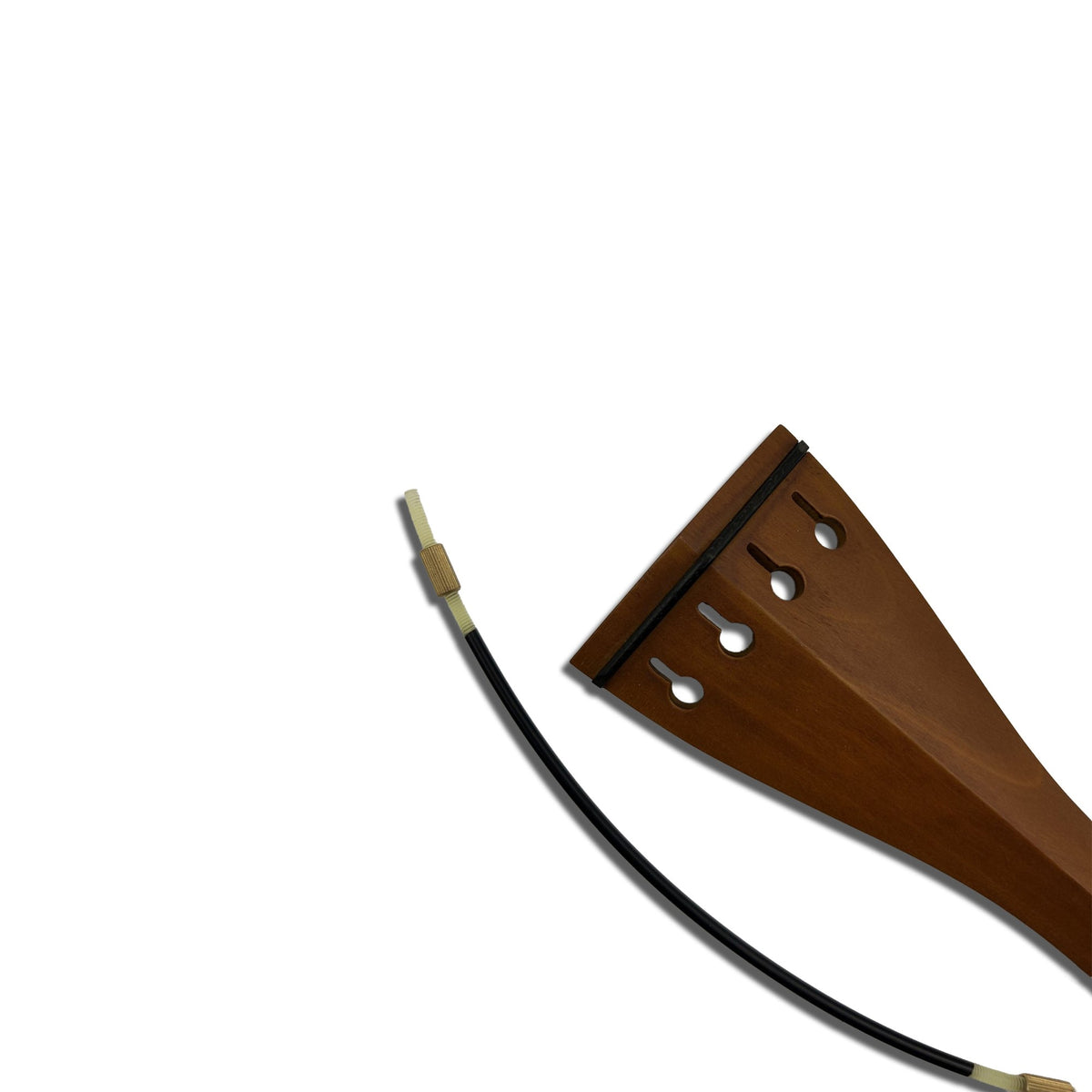 Saitenhalter Hill für Viola, Buchsbaum, schwarzer Sattel, 125 mm, ZA-V5293-125