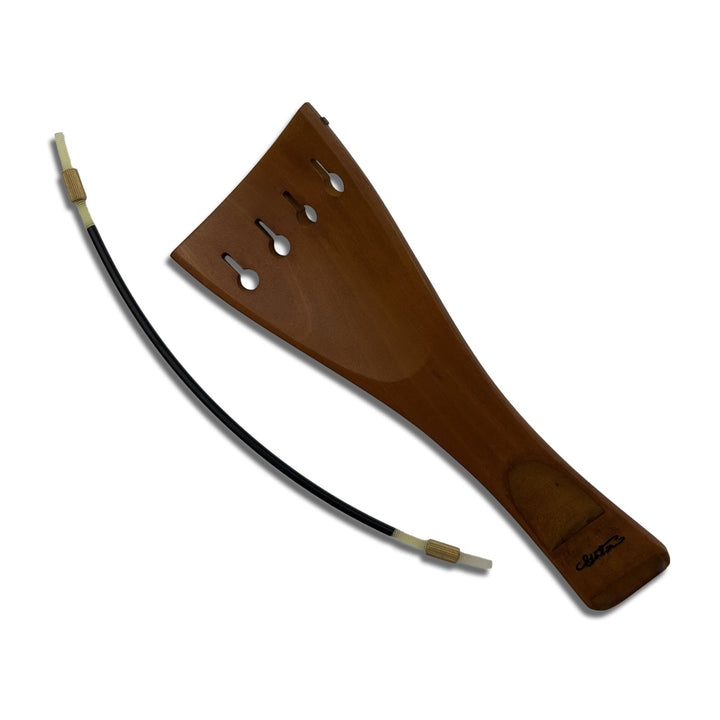 Saitenhalter Hill für Viola, Buchsbaum, schwarzer Sattel, 125 mm, ZA-V5293-125