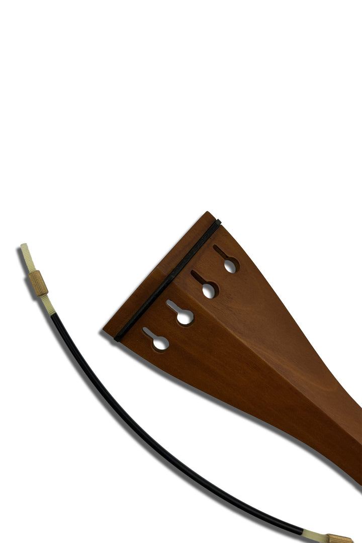 Saitenhalter Hill für Viola, Buchsbaum, schwarzer Sattel, 125 mm, ZA-V5293-125