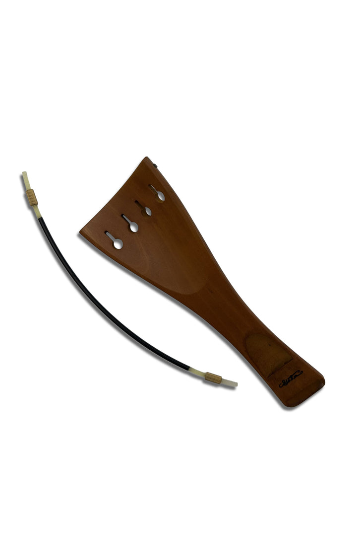 Saitenhalter Hill für Viola, Buchsbaum, schwarzer Sattel, 125 mm, ZA-V5293-125