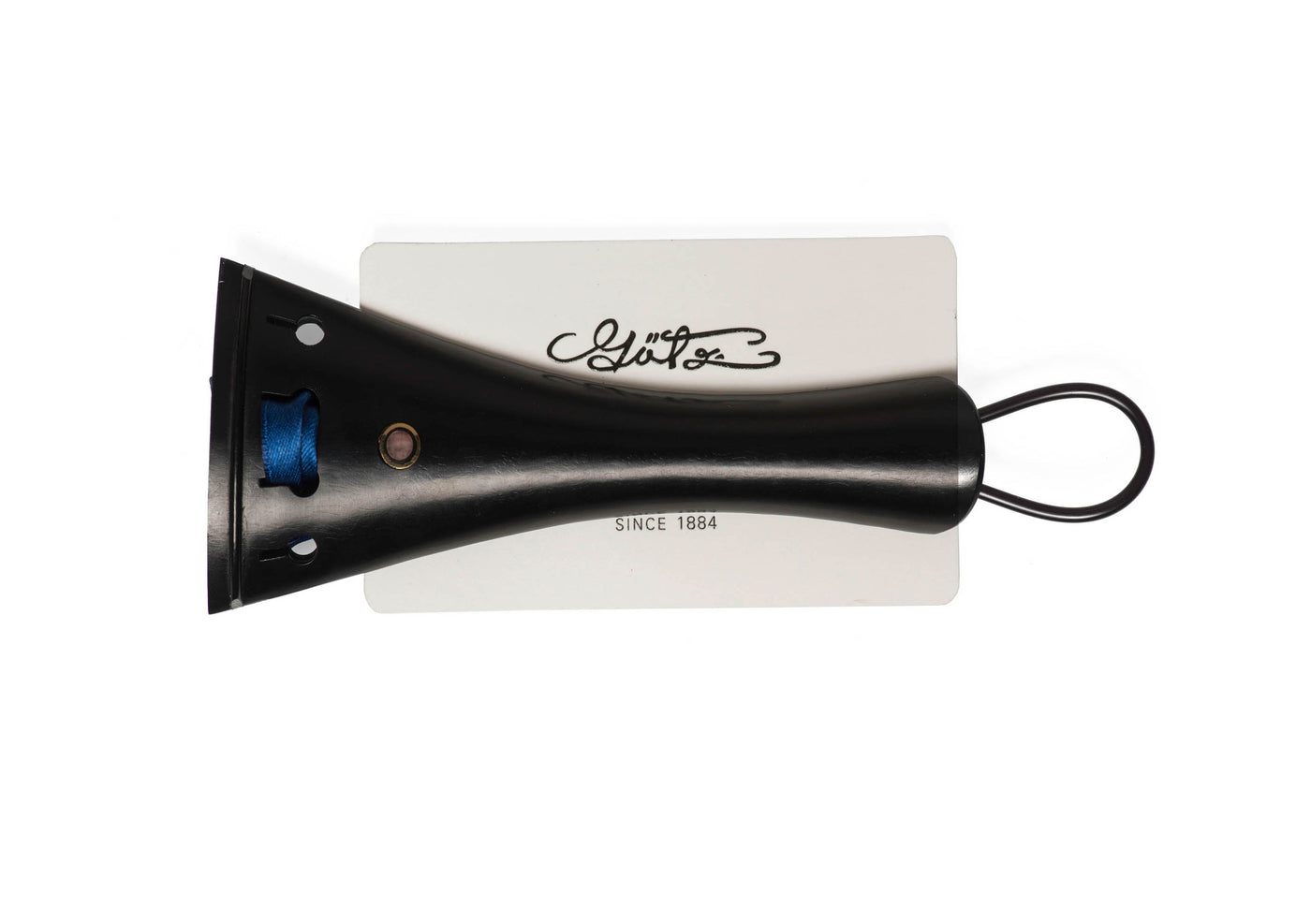 Saitenhalter Violine Ebenholz, französische Form, Pariser Auge
