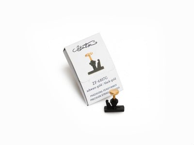 Black E-String Adjuster f. Violin, gold-plated screws, ZF-6807G