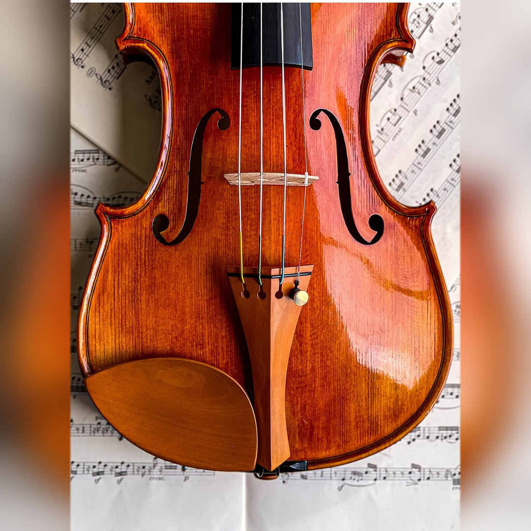 Slim Style Chinrest Violin in Boxwood, ZK-257
