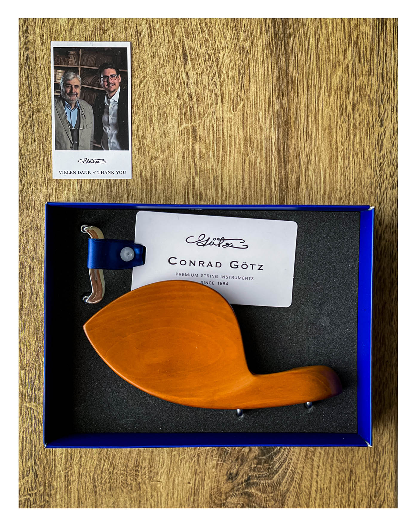 Stradivari Kinnhalter Violine Buchsbaum