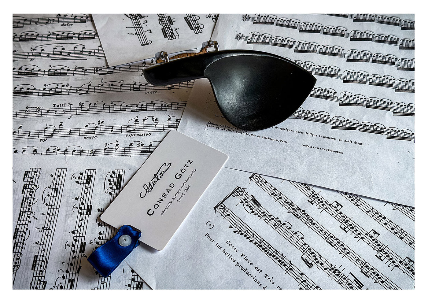 Stradivari Kinnhalter Violine Ebenholz
