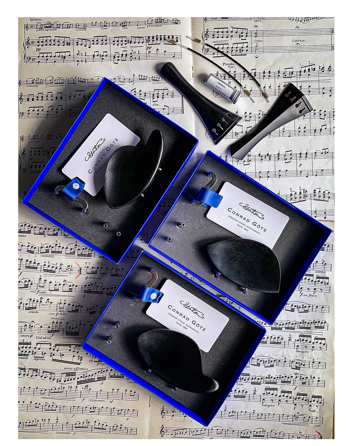 Saitenhalter Violine Ebenholz
