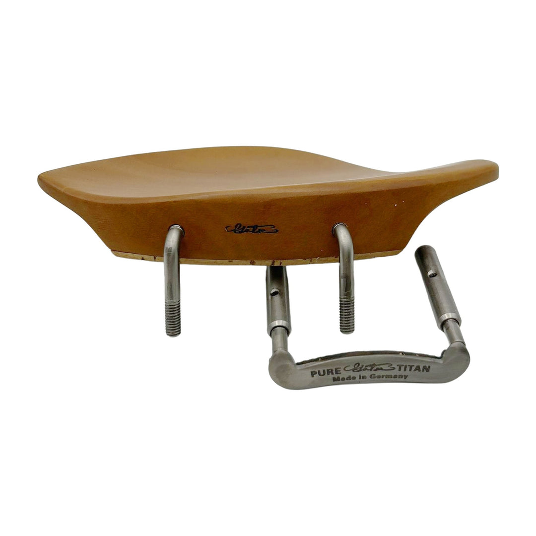 Kinnhalter Morawetz, niedrig, Buchsbaum, Titan, für Violine, ZK-4841B-LOW-T