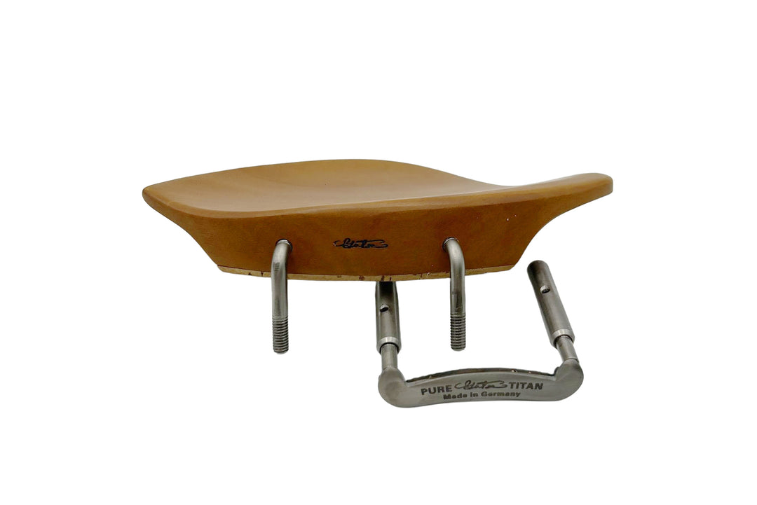 Kinnhalter Morawetz, niedrig, Buchsbaum, Titan, für Violine, ZK-4841B-LOW-T