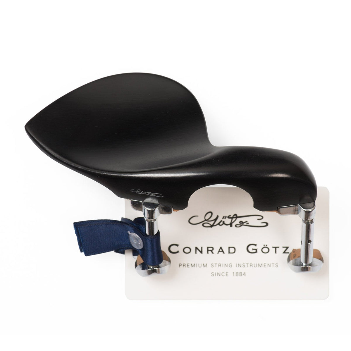 Stradivari Model Chinrest for Viola, Ebony, Hill Chrome, ZK-V1593