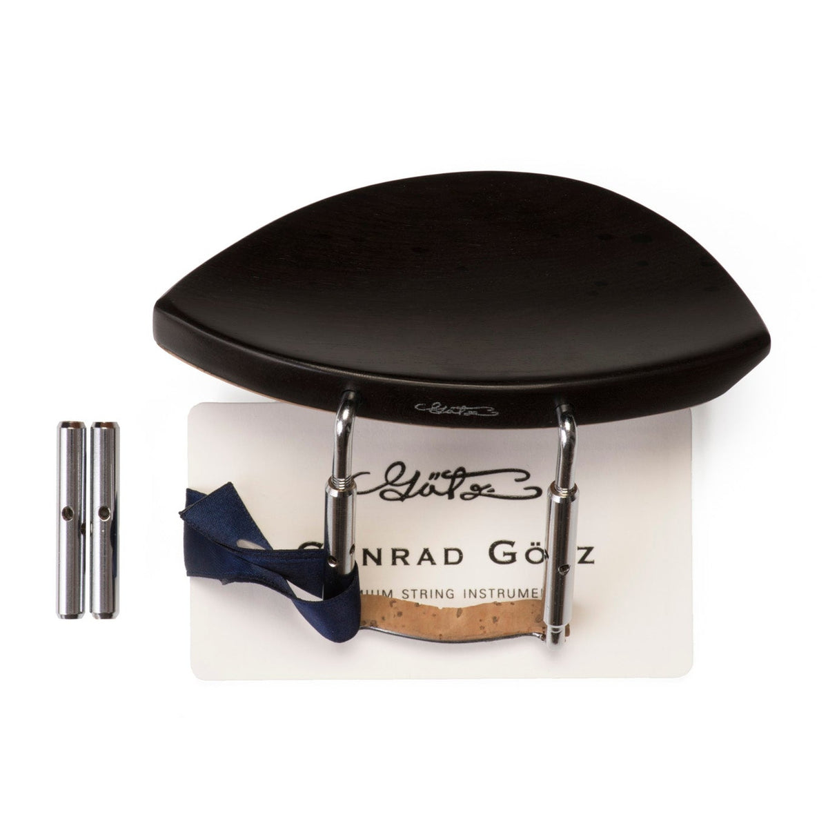 Slim Style Chinrest Viola in natural Ebony, ZK-V256-NAT