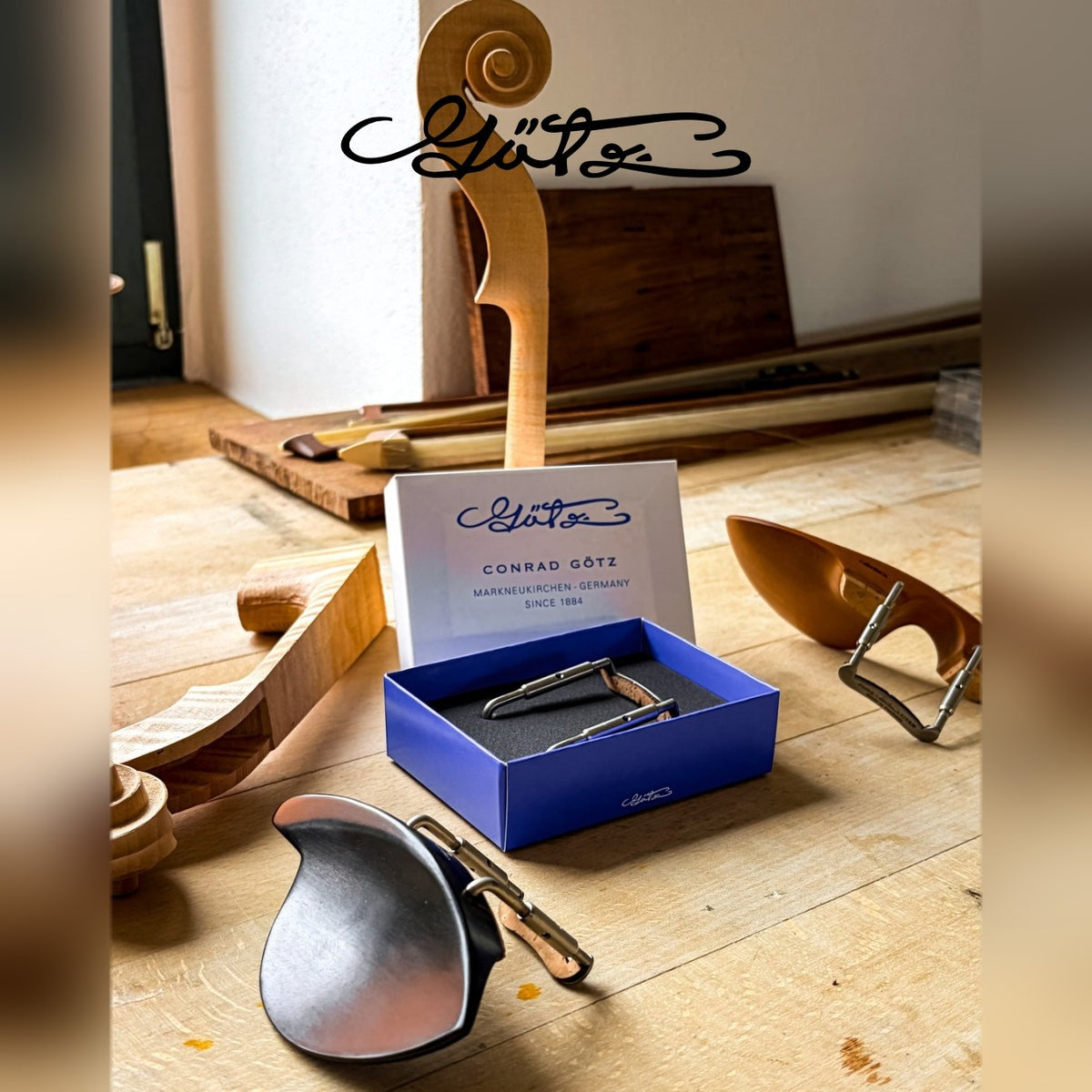Götz Pure Titanium Chinrest Hardware, Closed, ZK